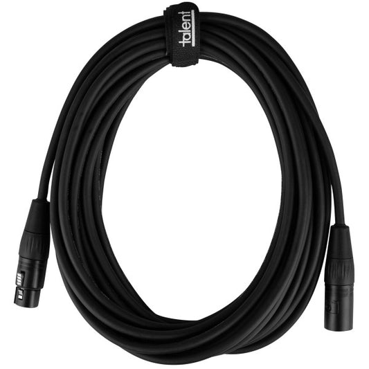 Talent DMX3P30 DMX Cable 3-Pin Male to Female 30 ft